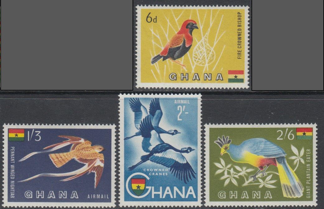 1959 GHA - Birds from the Flora and Fauna Set (4) VFU